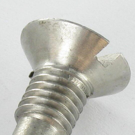 1 x Metalen schroeven gefreesde kop split 16X37 bedraad op M8 tepel uiteinde lange RVS