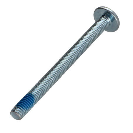 1 x Schroeven Bolkop breed rond M6X70 sleutel van 4 Wit verzinkt staal Remdraad