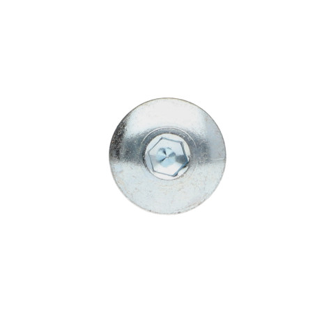 1 x Schroeven Bolkop breed rond M6X70 sleutel van 4 Wit verzinkt staal Remdraad