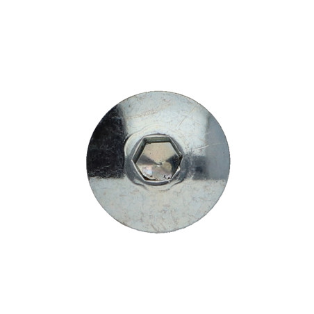 1 x Schroeven Bolkop breed rond M6X22 sleutel van 4 Wit verzinkt staal Remdraad