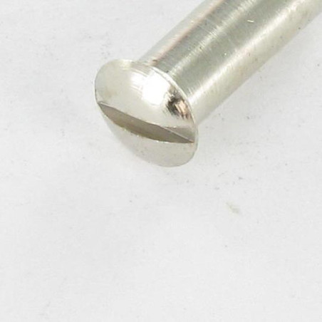 1 x Moer Hulsmoer gefreesde bolkop split M4X12 5X16 Messing chroom