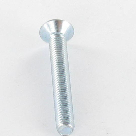 1 x Metalen schroeven FHC verzonken kop met zeskant print M5X8 volledige draad klasse 10.9 sleutel van 2.5 Wit verzinkt