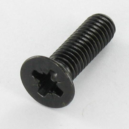 1 x Metalen schroeven gefreesde kop Pozi PZ8 M6X16 Zwart gegalvaniseerd staal