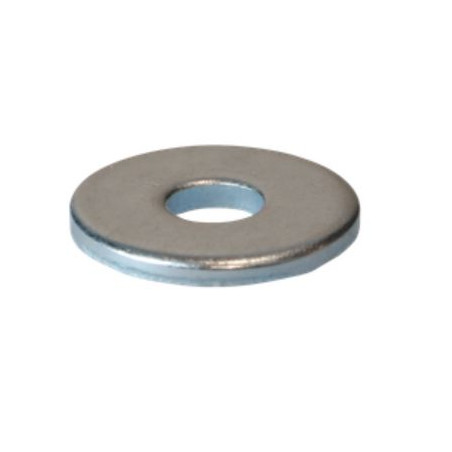 1 x Sluitring voor constructies hout binnen rond 22X72X6 Wit verzinkt staal