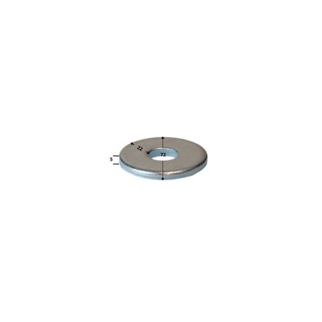 1 x Sluitring voor constructies hout binnen rond 22X72X6 Wit verzinkt staal