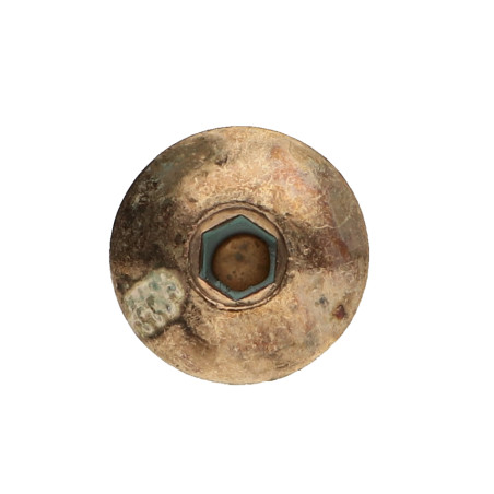 1 x Schroeven Bolkop breed rond M6X80 sleutel van 4 Messing staal Remdraad