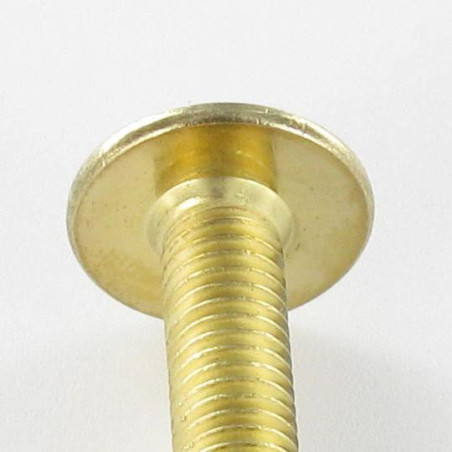 1 x Schroeven Bolkop breed rond M6X80 sleutel van 4 Messing staal
