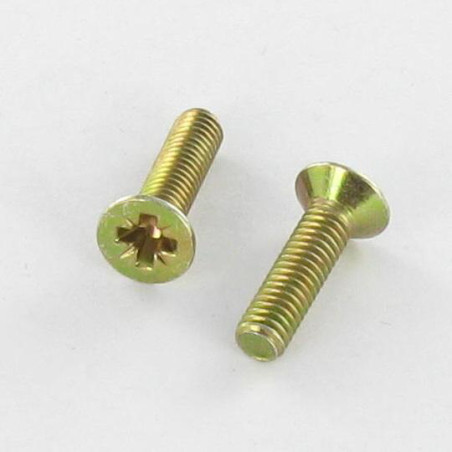 1 x Metalen schroeven gefreesde kop Pozi PZ7 M6X35 Pozi PZ7 Bichromaat kopdiameter 9