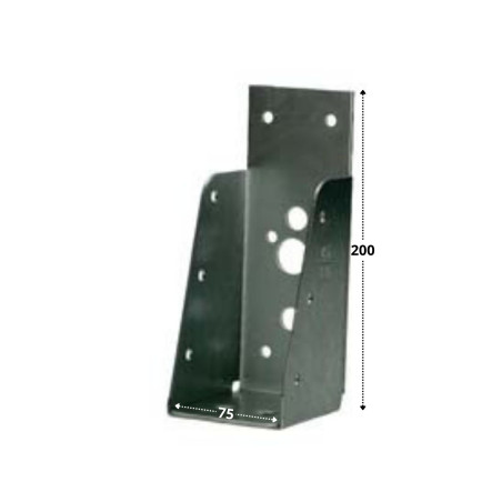 1 x Balkdrager STRAAL zonder LIP sendzimir 75X200