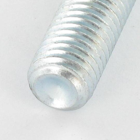 1 x Metalen schroeven zonder kop zeshoekig hol sleutel van 6 M12X50 schaaluiteinde Wit verzinkt staal