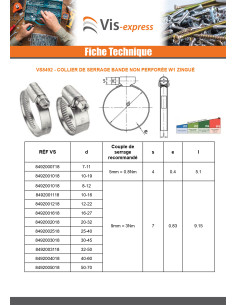 Slangklem niet-geperforeerde band van 9MM diameter 30 to... 2