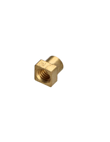 1 x Vierkante Moer Messing M3.5 steek van 60 5x5x5