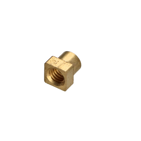 1 x Vierkante Moer Messing M3.5 steek van 60 5x5x5