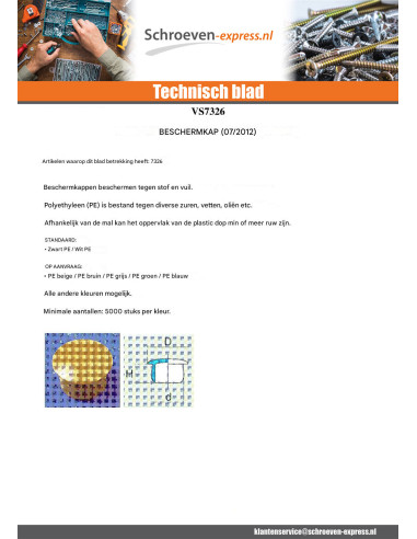 1 x Dop diameter 7 kopdiameter 15 lengte onder...