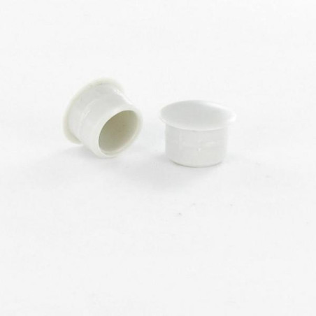 1 x Dop diameter 10 kopdiameter 13 lengte onder de kop 6.7 Polietileno RAL9010 zuiver wit