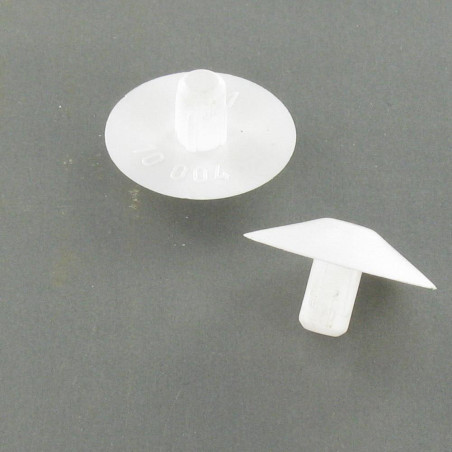 1 x Dop diameter 5 kopdiameter 20 lengte onder de kop 7.5 Polietileno branco