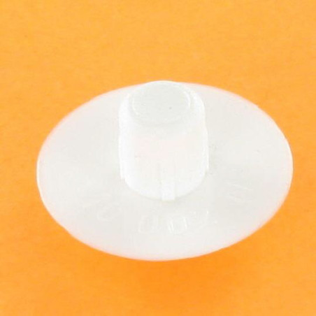 1 x Dop diameter 7 kopdiameter 20 lengte onder de kop 7.5 Polietileno wit