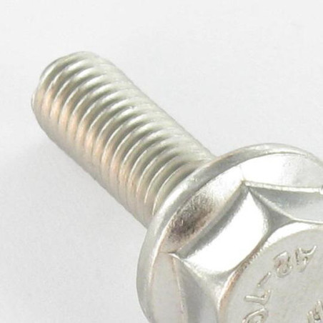 1 x Metalen schroeven zeskantkop TH basis met kartelflens M10X65 A4 RVS