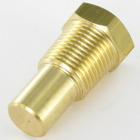1 x Metalen schroeven zeskantkop TH DRAAD conisch 14 steek DUIM 8X10 Messing