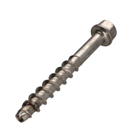 1 x Betonschroeven zeskantkop TH S13 A4 RVS 10X70 bedraad op 5
