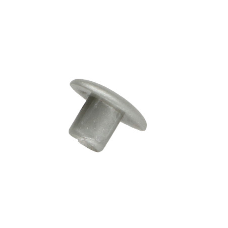 1 x Dop gat 12/5.5 lengte 5.6 Aluminium RAL9006 wit aluminium