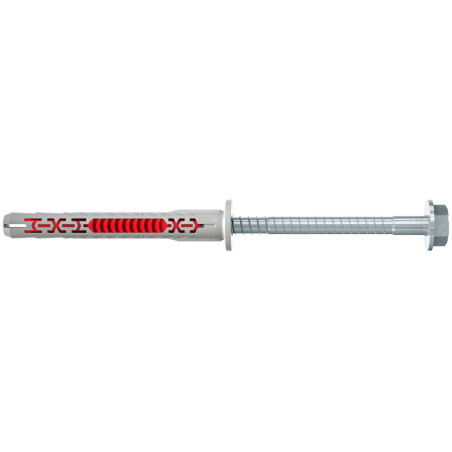1 x Plug DUOXPANF zeskantkop TH 8x80 Fischer FUS Wit verzinkt staal
