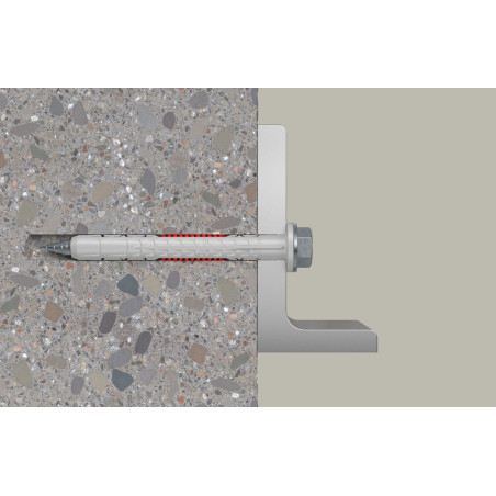 1 x Plug DUOXPANF zeskantkop TH 10X80 Fischer FUS Wit verzinkt staal