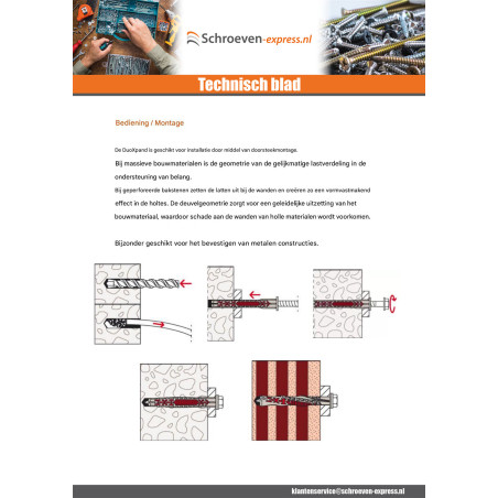 1 x Plug DUOXPANF zeskantkop TH 10X100 Fischer FUS Wit verzinkt staal