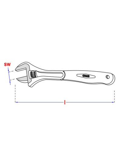 1 x Steeksleutel 250 mm
