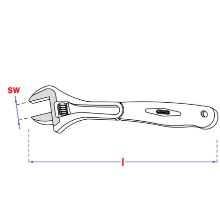 1 x Steeksleutel 300 mm