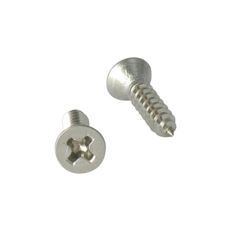 1 x Metaalplaatschroef gefreesde kop phillips 3,5X16 RVS A2 RAL9016 verkeerswit