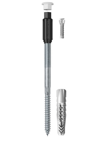 1 x Afstandsmontage THERMAX Fischer 8/60 M6 Wit...