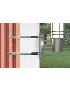 Afstandsmontage THERMAX Fischer 8/120 M6 Wit verzinkt staal 2