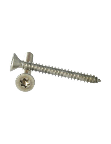 1 x Metaalplaatschroef gefreesde kop 4.8X38 RVS...