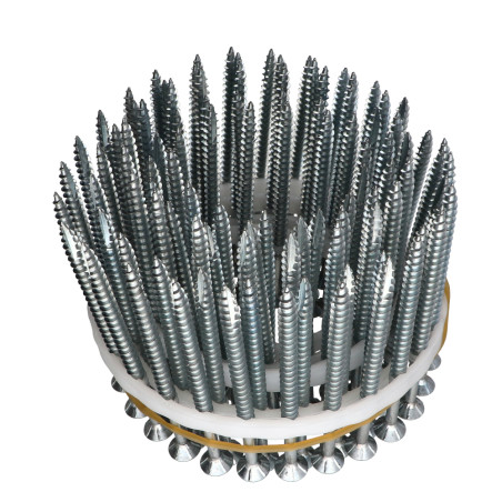 1 x Verkocht in rollen van 100 Agglo houtschroeven gefreesde kop kartel 5X80 bedraad op 60 TORX T20 anti-splijtpunt type
