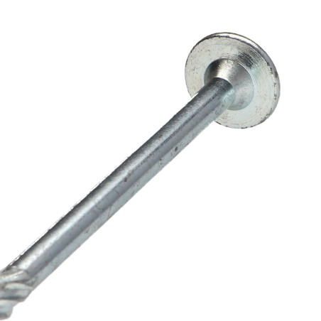 1 x TEKOR houtschroeven schijfkop TORX T40 anti-splijtpunt type 17 cut 10X140 gedeeltelijke draad Wit verzinkt staal
