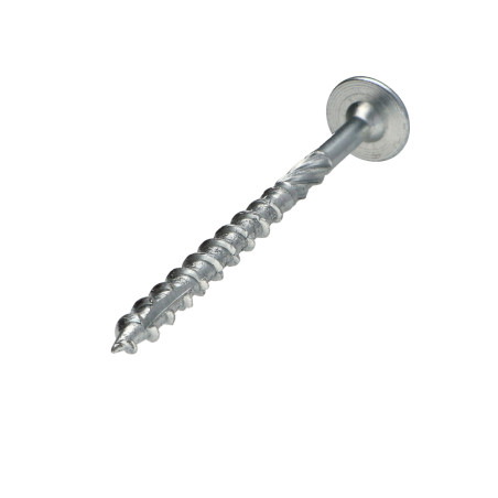 1 x TEKOR houtschroeven schijfkop TORX T40 anti-splijtpunt type 17 cut 8x80 gedeeltelijke draad Wit verzinkt staal