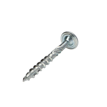 1 x TEKOR houtschroeven schijfkop TORX T40 anti-splijtpunt type 17 cut 8X60 gedeeltelijke draad Wit verzinkt staal
