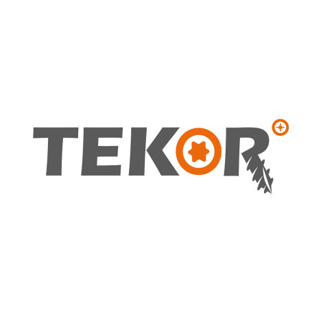 1 x TEKOR houtschroeven schijfkop TORX T40 anti-splijtpunt type 17 cut 10X240 gedeeltelijke draad Wit verzinkt staal