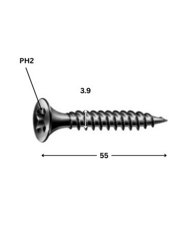 1 x Gipsplaatschroeven SPAX Phillips 2 3.9X55...