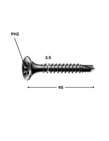 1 x Gipsplaatschroeven SPAX Phillips 2 3.5X45...