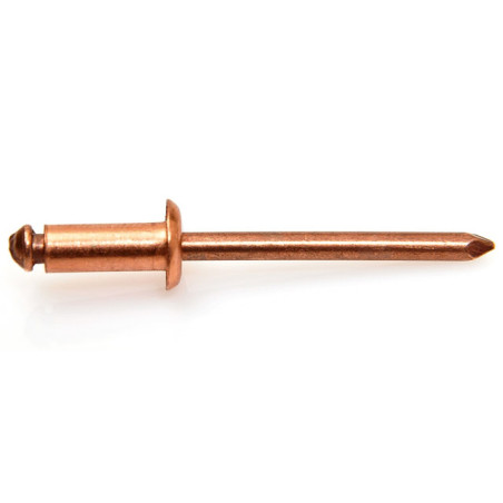 1 x Klinknagel Standaard ronde kop koperen stalen staaf 4.8X16 spandikte 9 to 11