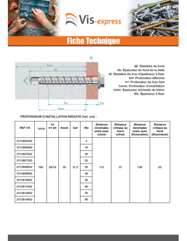 1 x Betonschroeven zeskantkop TH kraagflens T13...