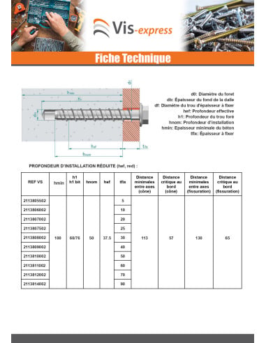 1 x Betonschroeven zeskantkop TH kraagflens T13...