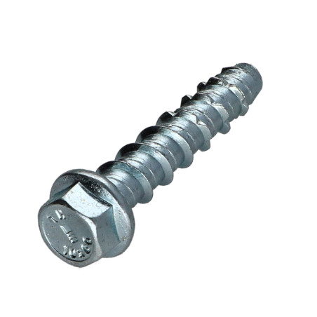 1 x Betonschroeven zeskantkop TH kraagflens TORX T10 6X60 Wit verzinkt staal