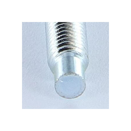 1 x Metalen schroeven zeskantkop TH M5X38.5 tepel uiteinde tepel lange Wit verzinkt staal klasse 6.8