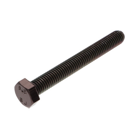 1 x Metalen schroeven zeskantkop TH M8X80 Klasse 6.8 Zwart gegalvaniseerd staal