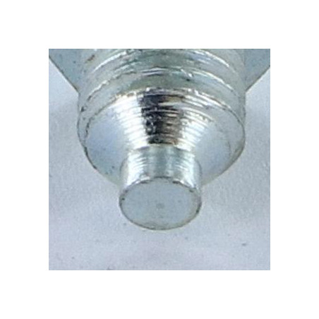 1 x Metalen schroeven zeskantkop TH M8X12 tepel uiteinde tepel Wit verzinkt staal