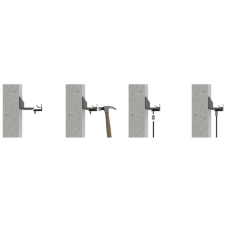 1 x Clip voor balkbevestiging Fosfaatstaal Te bevestigen dikte (mm) 14 to 20 + Schroeven M6