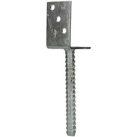 1 x Stolpebund vorm L 60x100x80 Wit verzinkt staal